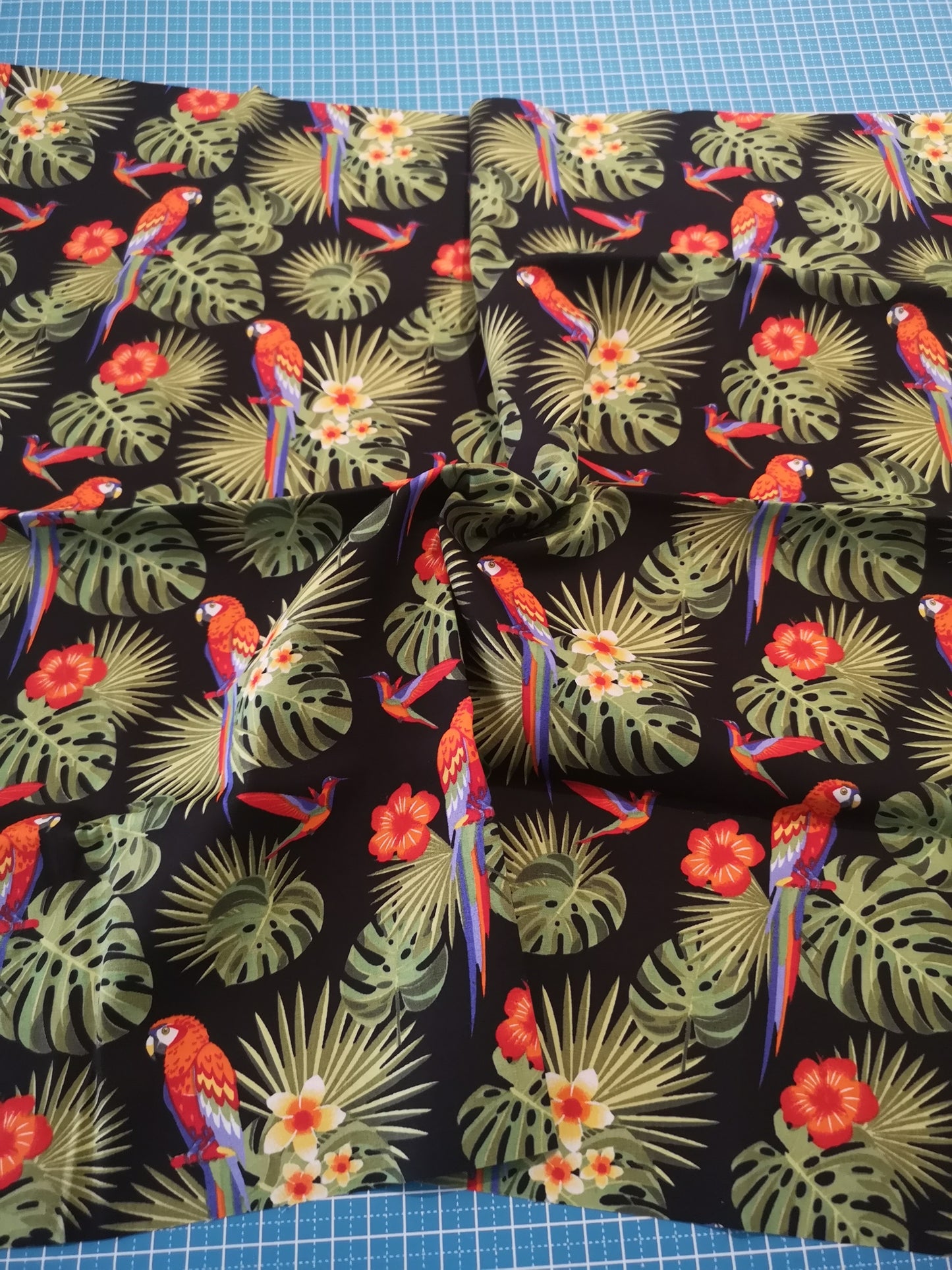 Rose & Hubble Cotton and Poplin Nature Prints: exotic birds, parrots, toucans, pineapple, tutti frutti, squirrels, animals, ABC