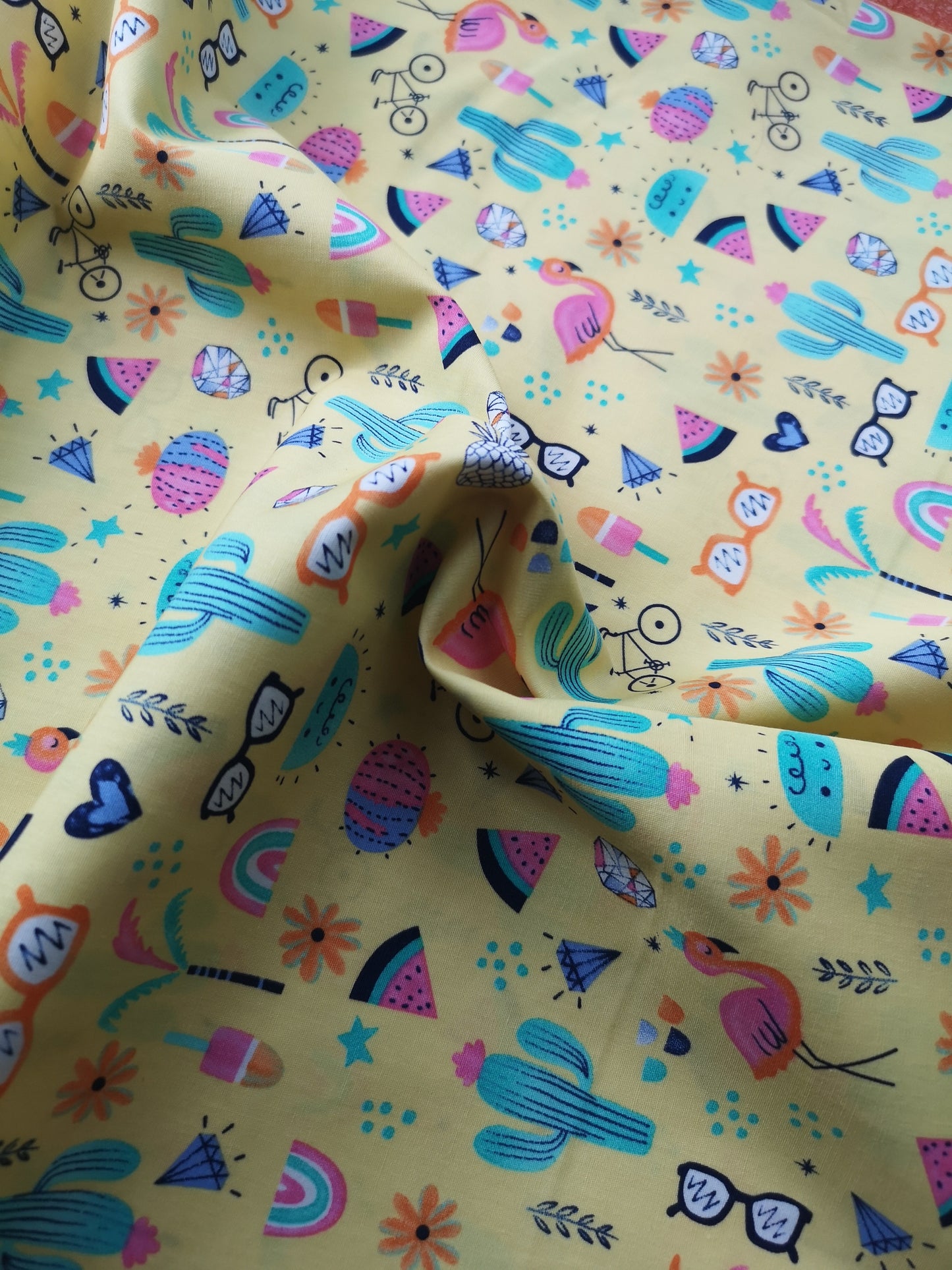 Rose & Hubble cotton poplin Kids prints: unicorn, dinosaurs, alpaca, flamingo, summer, ice cream, cactus